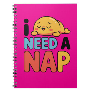 Carnet Drôle Besoin D'une Sieste Mignon Dessin Animé Endo