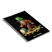 Carnet Drôle Bigfoot Sasquatch Trèfle St Patrick's Day (Côté Droit)