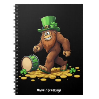 Carnet Drôle Bigfoot Sasquatch Trèfle St Patrick's Day