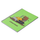 Carnet Drôle bulldozer de conduite de taureaux (Côté gauche)