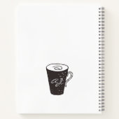 Carnet Drôle bureau d'abord café puis travailler monogram (Dos)