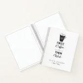 Carnet Drôle bureau d'abord café puis travailler monogram (Intérieur)