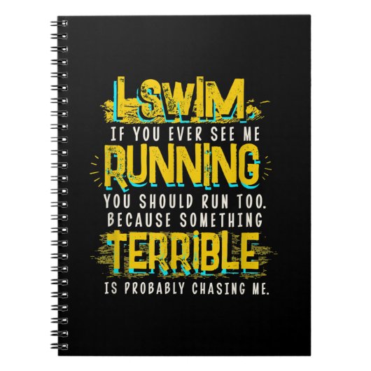 Carnet Drôle cadeau de natation pour nageur (Devant)