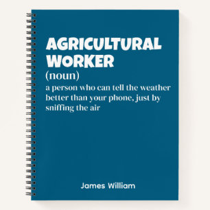 Carnet Drôle cadeau de travailleur agricole