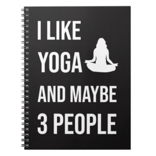Carnet Drôle Cadeaux Yoga Humour Typographie Fille tendan