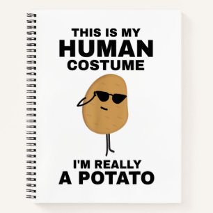 Carnet Drôle C'est mon costume humain Je suis vraiment un