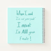 Carnet Drôle C'est votre faute Citation de témoin (Dos)