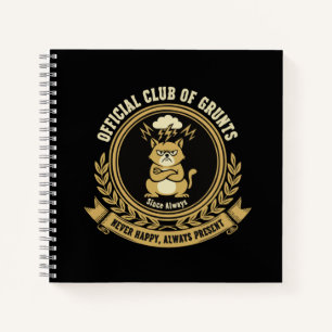 Carnet Drôle Chat Grincheux Club Officiel des Grognons