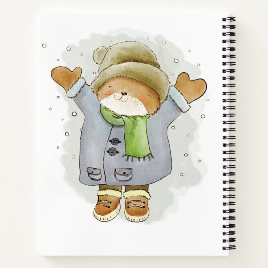 Carnet Drôle Chat Hiver Snowfall Trending Comic Kitten (Dos)