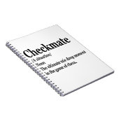 Carnet Drôle Chess Checkmate Définition Chess Lover (Côté Droit)