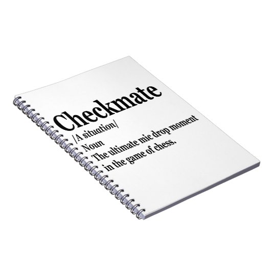 Carnet Drôle Chess Checkmate Définition Chess Lover (Côté Droit)