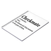 Carnet Drôle Chess Checkmate Définition Chess Lover (Côté gauche)