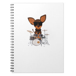 Carnet Drôle Chien portant des lunettes de soleil Jouer d
