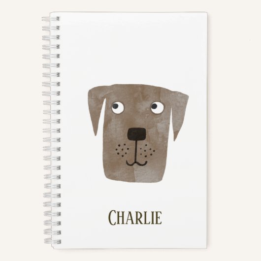 Carnet Drôle Chocolat Labrador Retriever Chien Nom Person (Recto)