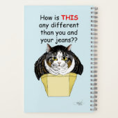 Carnet Drôle Chubby Tabby Boîte à chat (Verso)