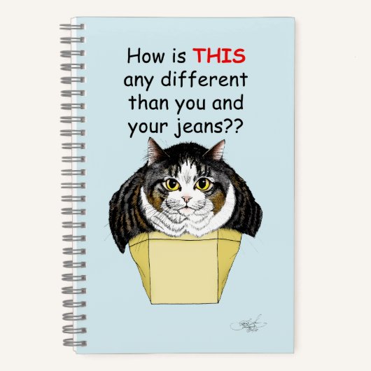 Carnet Drôle Chubby Tabby Boîte à chat (Recto)