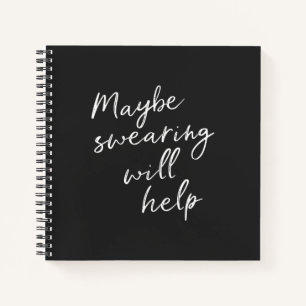 Carnet Drôle Citation Cheeky Snarky dire en noir moderne