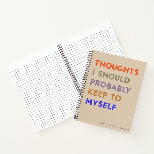 Carnet Drôle Citation Relatable Vent Thoughts Personnalis (Intérieur)