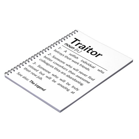 Carnet Drôle collègue d'adieu, collègue quittant son empl (Côté gauche)