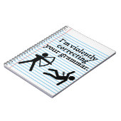 Carnet Drôle "Correction Silencieuse De Votre Grammaire"  (Côté gauche)