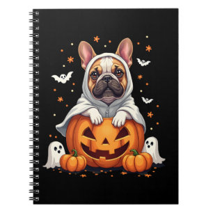 Carnet Drôle de Bulldog Anglais Fantôme Boo Halloween Fem