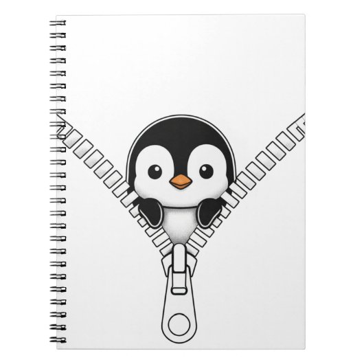 Carnet Drôle de coup d'œil de pingouin (Devant)