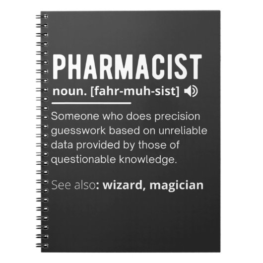 Carnet drôle de définition de pharmacien T-shirt sarcasti (Devant)