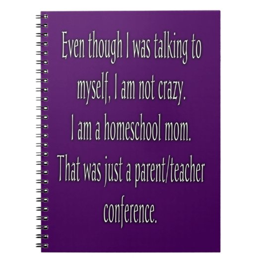 Carnet drôle de maman de Homeschool (Devant)