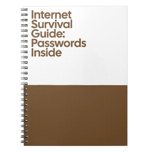 Carnet drôle de mot de passe Internet (Devant)