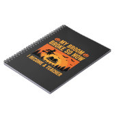 Carnet Drôle de professeur d'Halloween Broom Broke Design (Côté gauche)