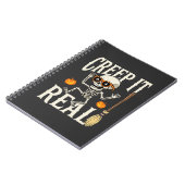 Carnet Drôle de squelette dansant Halloween Creep It Real (Côté gauche)