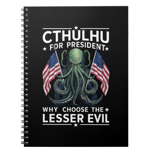 Carnet Drôle d'élection 2024 Cthulhu pour président (Devant)