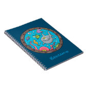 Carnet Drôle des créatures marines sous l'eau dessin anim (Côté Droit)