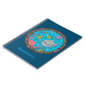 Carnet Drôle des créatures marines sous l'eau dessin anim (Côté gauche)