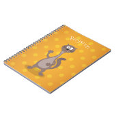 Carnet Drôle dessin animé de belette disant bonjour (Côté gauche)