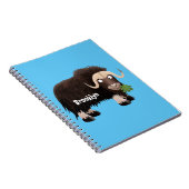 Carnet Drôle dessin animé de boeuf musqué (Côté Droit)