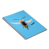 Carnet Drôle dessin animé de guêpe à cornet en colère (Côté Droit)