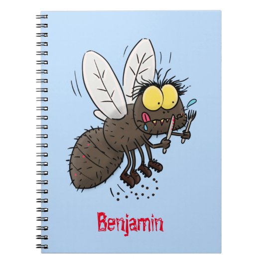 Carnet Drôle dessin animé d'insecte de la mouche à cheval (Devant)