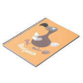 Carnet Drôle dessin animé d'oiseau de dodo (Côté gauche)
