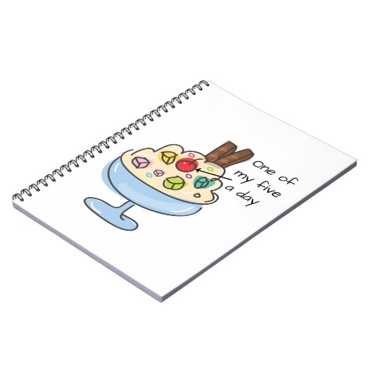 Carnet Drôle Devis Diet Crème de glace Sundae (Côté gauche)