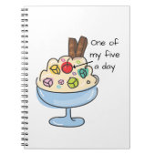 Carnet Drôle Devis Diet Crème de glace Sundae (Devant)