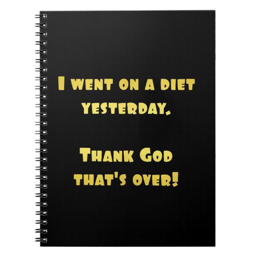 Carnet Drôle Dieting Blague (Devant)