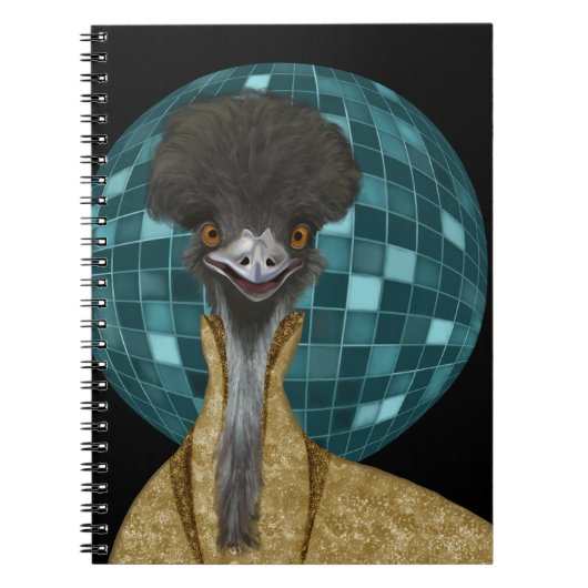 Carnet Drôle Disco Emu Bird (Devant)