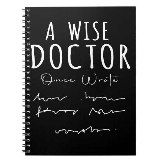 Carnet Drôle Docteur écriture manuscrite Humour Nurse Lif (Devant)