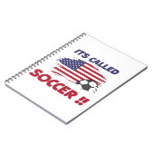 Carnet Drôle drapeau américain son appelé SOCCER pas FOOT (Côté gauche)