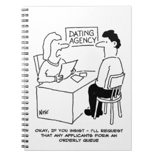 Carnet Drôle Drôle Caricature de l'Homme à une agence de