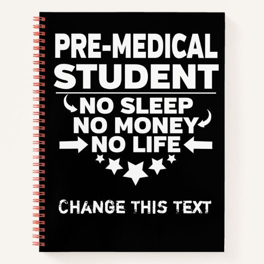 Carnet Drôle Étudiant PréMédicale À L'Université Pas De V (Devant)