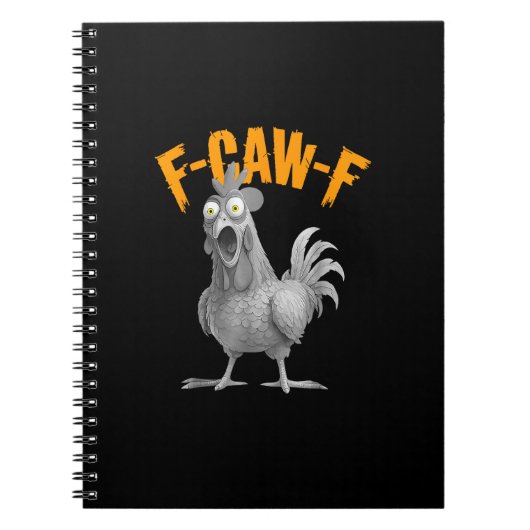 Carnet Drôle F Caw F Poulet Style Rétro Classique (Devant)