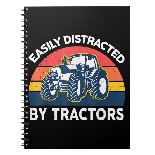 Carnet Drôle Facilement Distrait Par Tracteurs-Chemises F (Devant)