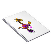 Carnet Drôle Giraffe Jouer Pickleball (Côté Droit)